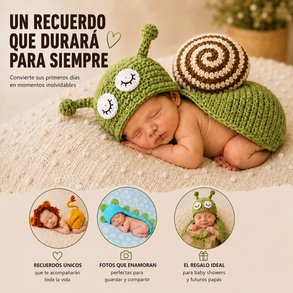 Conjunto de Ganchillo Animal para Bebé      (0-1 año)